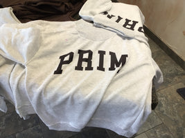 White mock neck sweatshirt