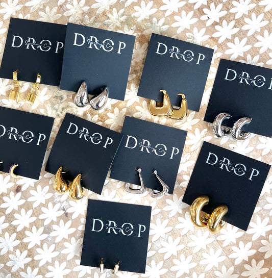 Drop Hoop Earring